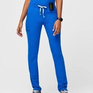 Figs Sz M Tall Yola Skinny Scrub Pants TW2000T Technical Collection Royal Blue